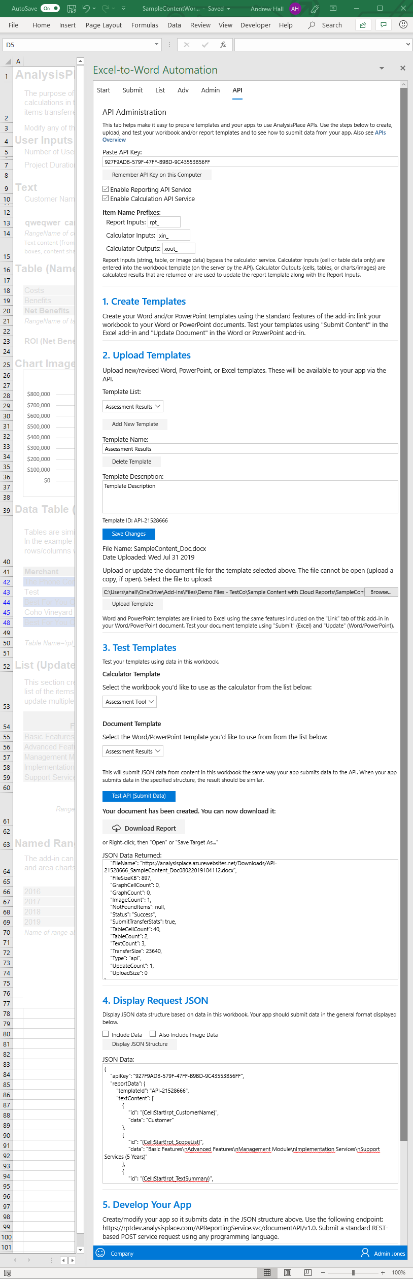Document Automation API Administration Tab Document Automation API Administration Tab