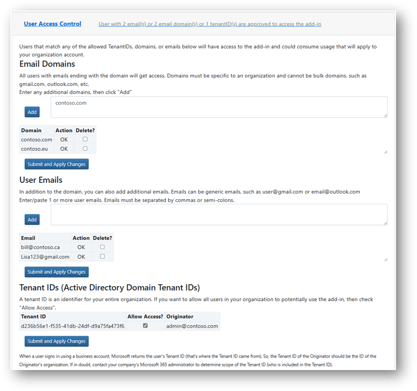 Admin Portal - User Access Control