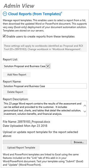 Template-based Report Generation