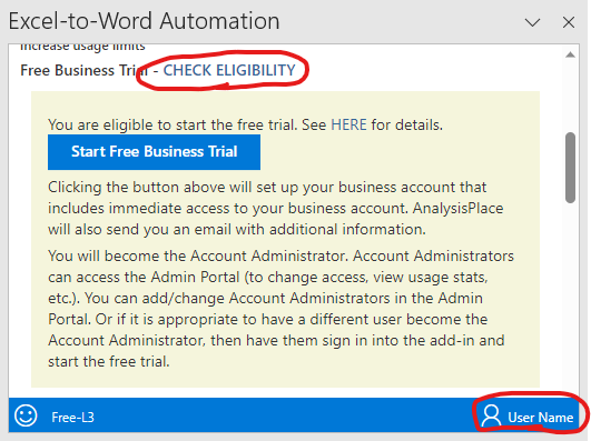 How to check eligibility for free trial