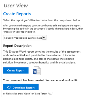 Process to create/update reports