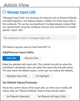 Manage Input Cells