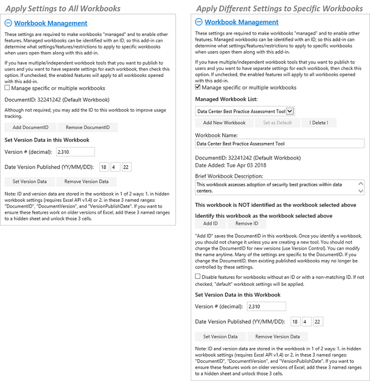 Workbook Management